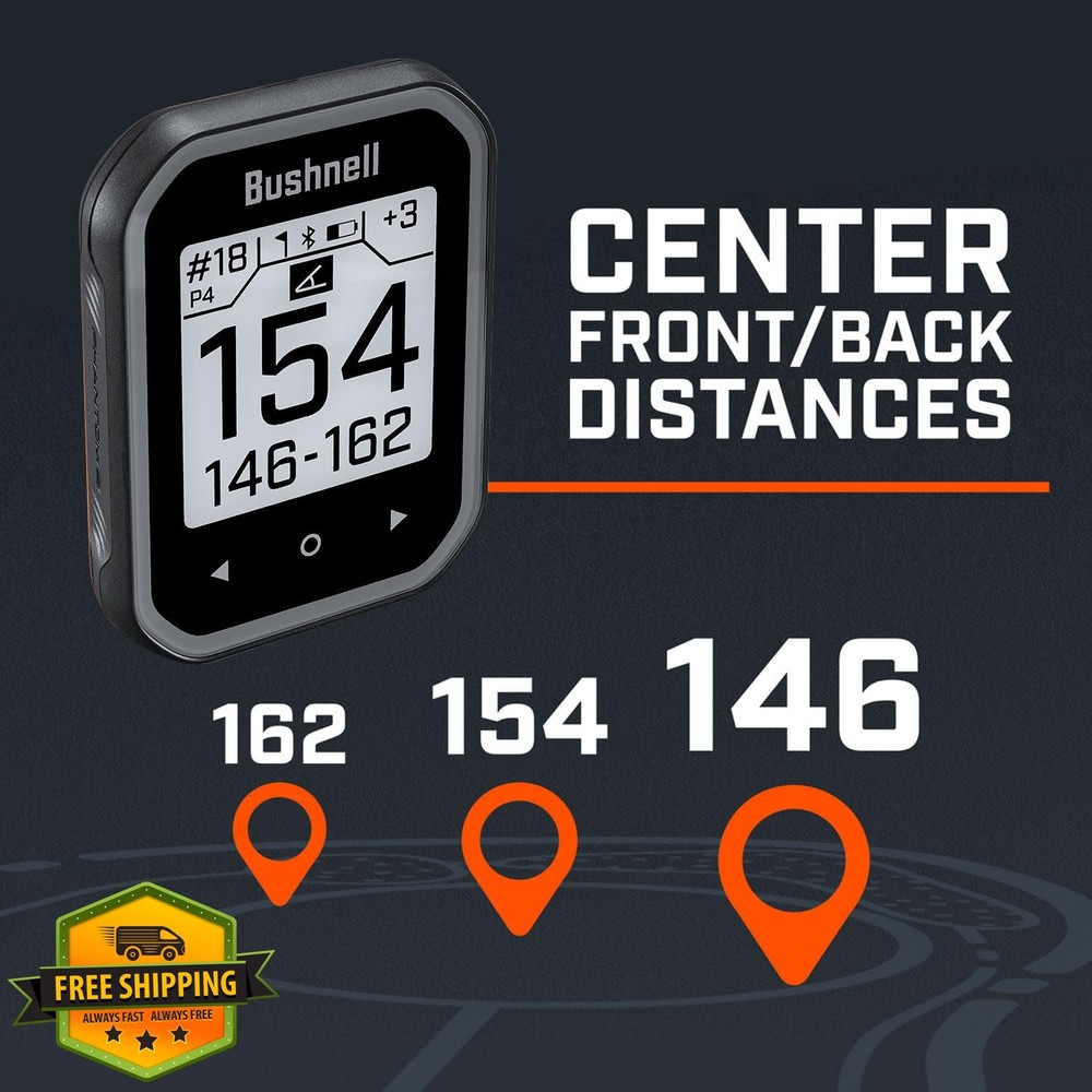 Bushnell Phantom 3 Golf GPS Slope Bundle Black Touchscreen Charger