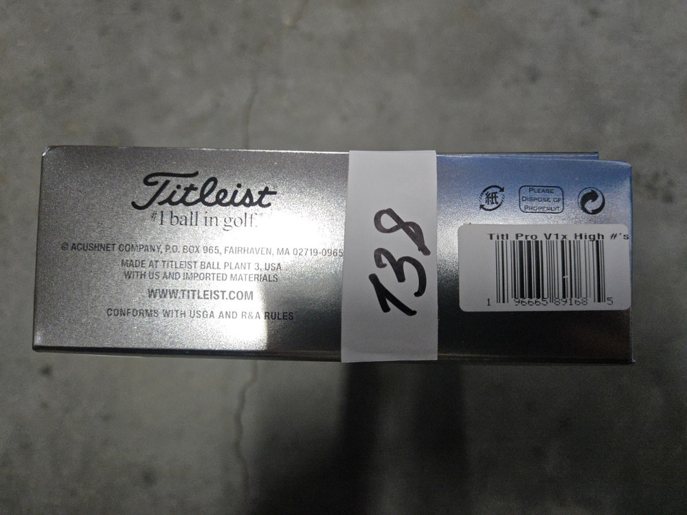 Titleist Pro V1x Golf Balls (High numbers)