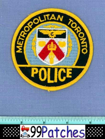 TORONTO METROPOLITAN (Supervisor Command) CANADA Police Shoulder Patch GOLD 7A