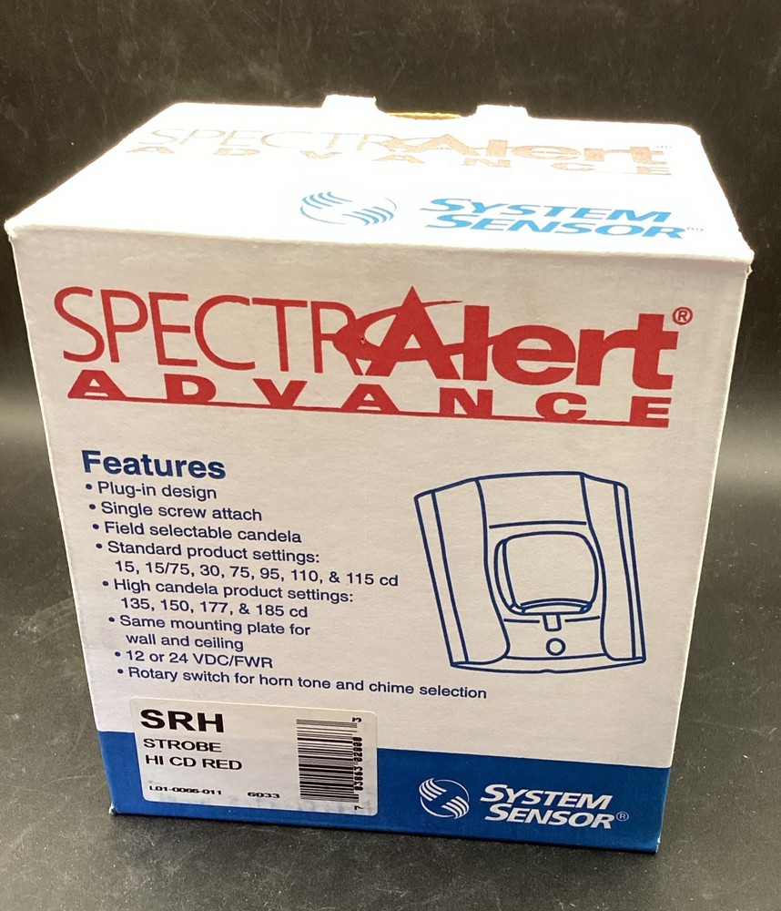 New In Box System Sensor SRH Strobe HI CD Red Fire Alarm