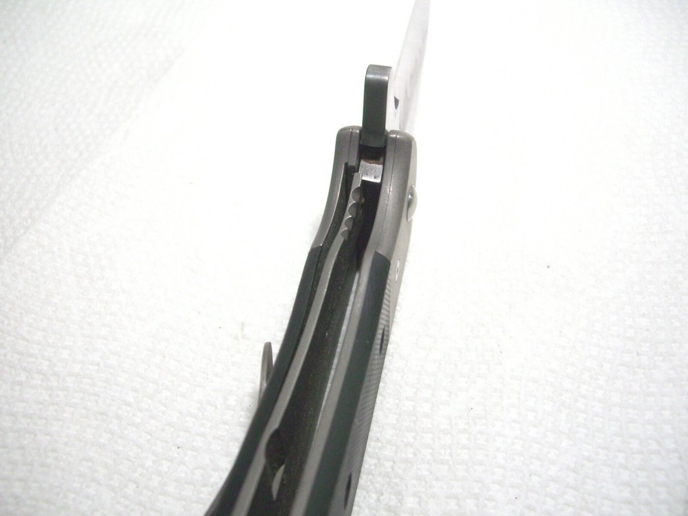 Mint Lg RARE CUSTOM BURCHTREE BLADEWORKS Fighting Folding Flipper Pocket Knife