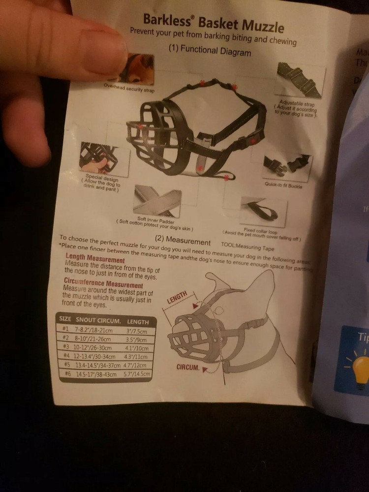 "Barkless" Silicone Basket Dog Muzzle Size 1 Adjustable