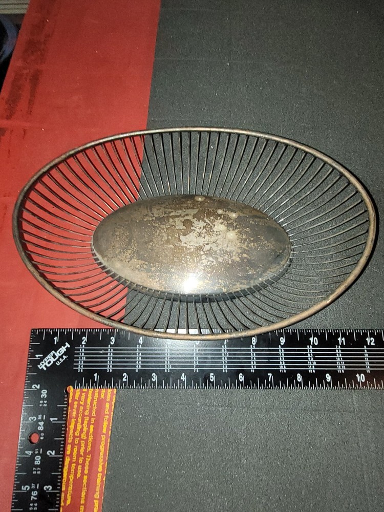 Antique Silver Display Bowl Oval