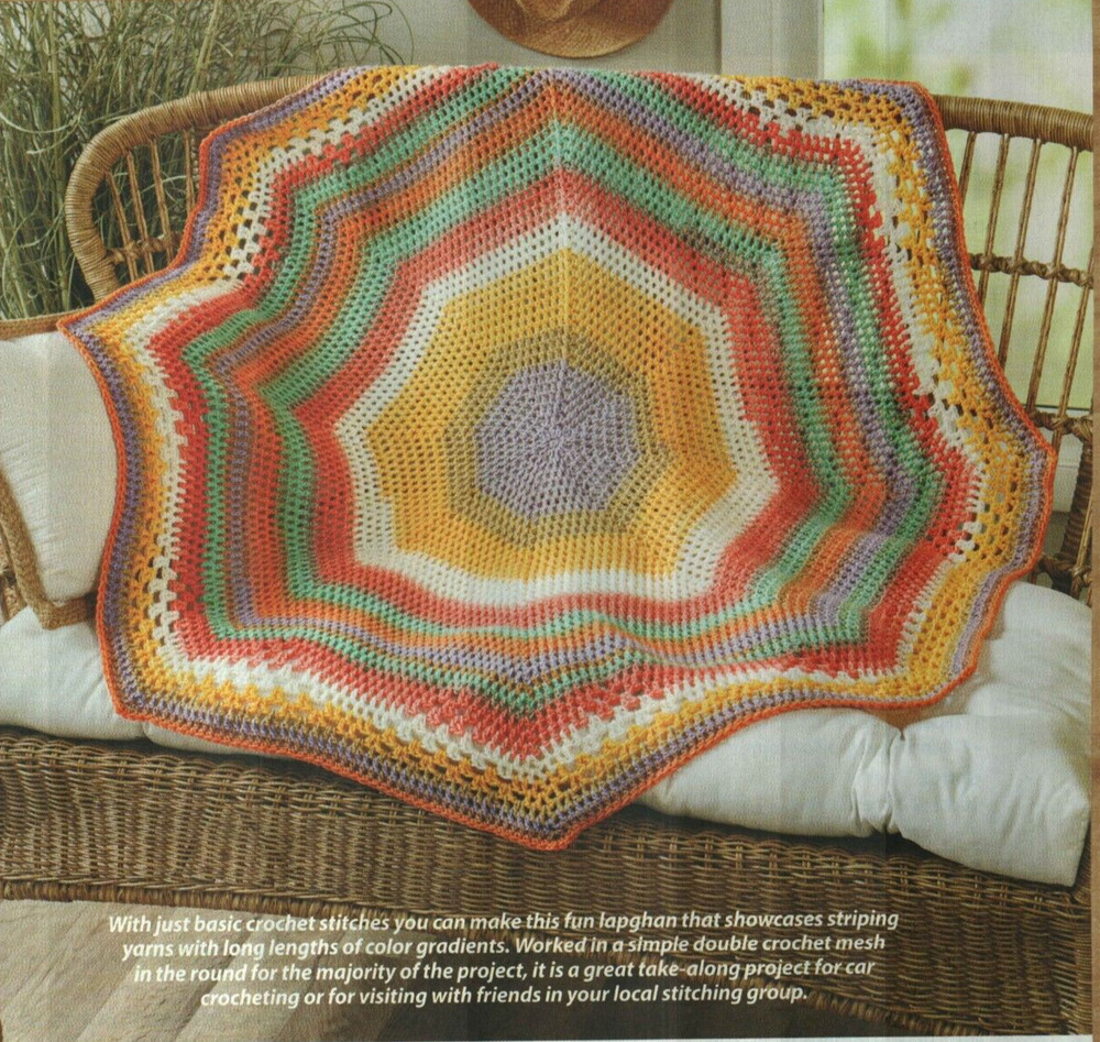 CRAZY 8s LAPGHAN AFGHAN HOME DECOR CROCHET PATTERN INSTRUCTIONS