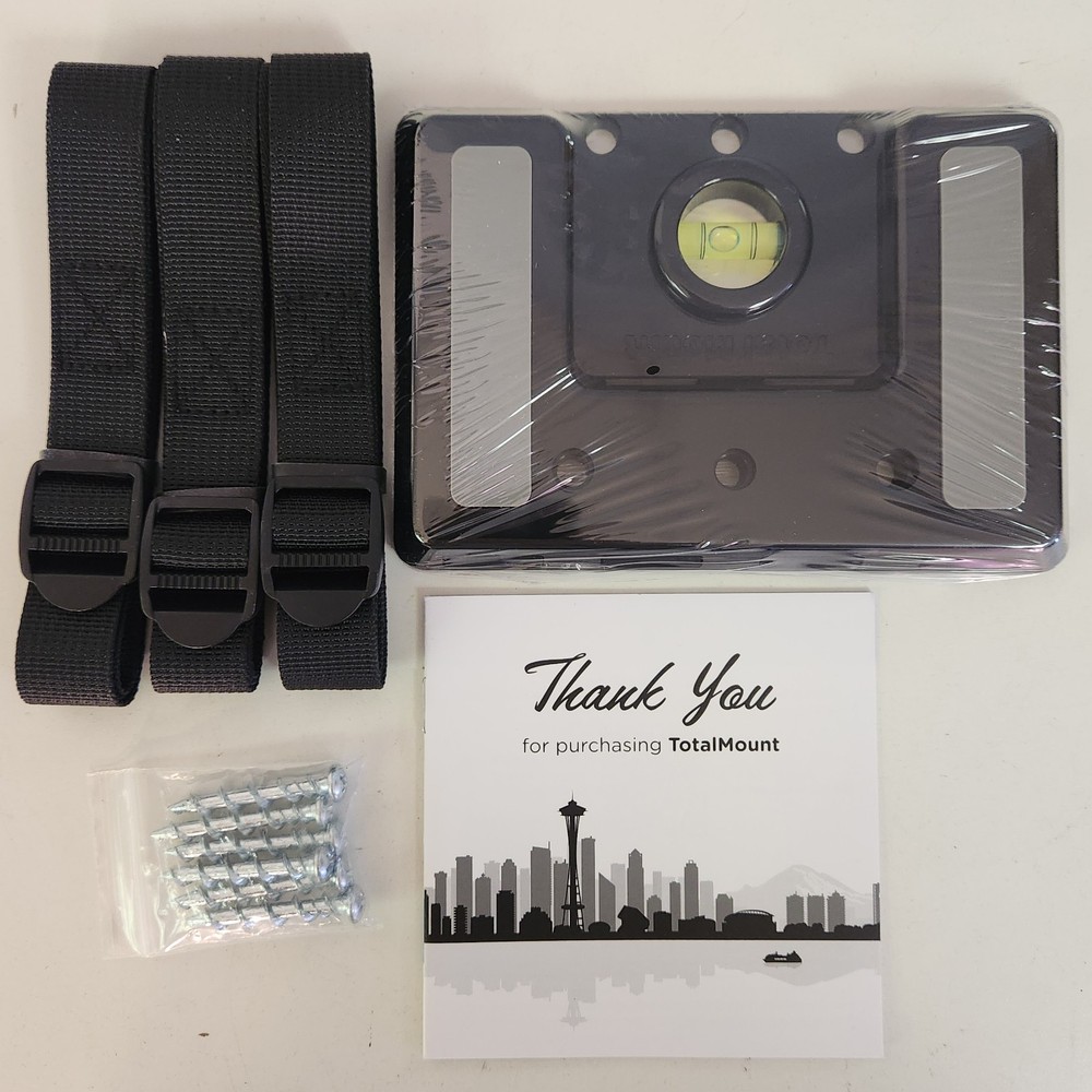 Total Mount Universal Strap Mount for Electronic Devices Tablet Built In Level