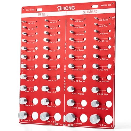 Thread Checker, 44 Nut and Bolt Thread Checker, Bolt Size 44 Thread Checker Red