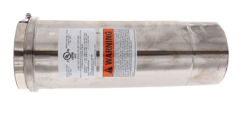 Z-Flex Z-Vent 4" x 12" Stainless Steel Vent Pipe (2SVEPWCF0401)