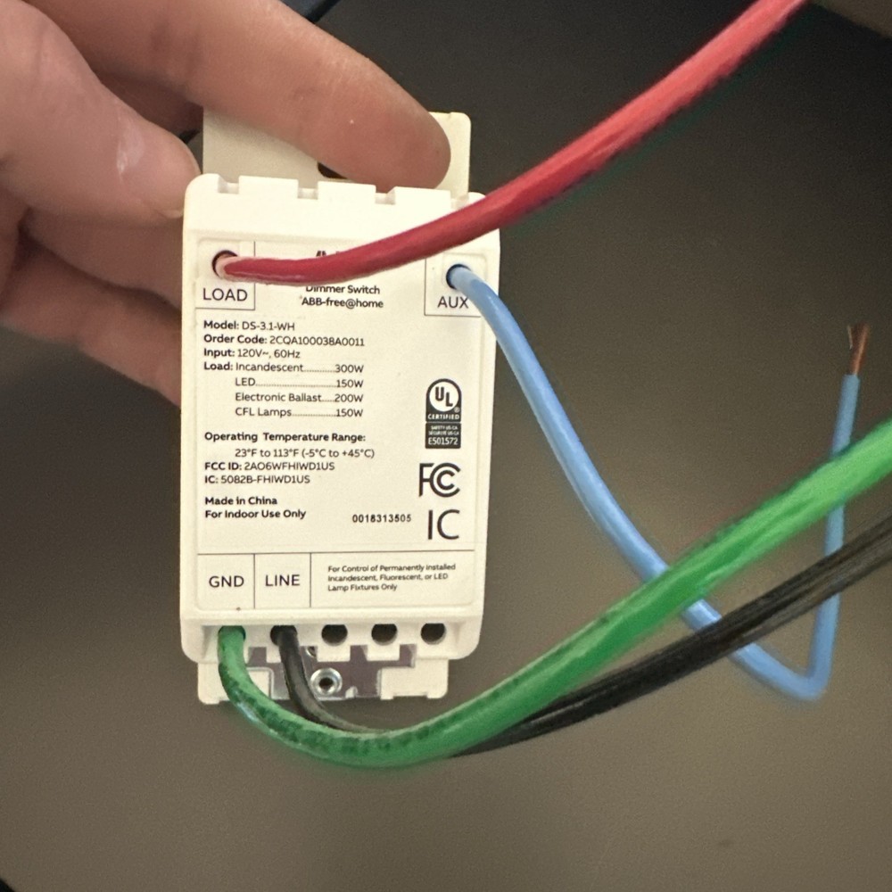 Abb Dimmer Switch DS-3.1-WH 120VAC