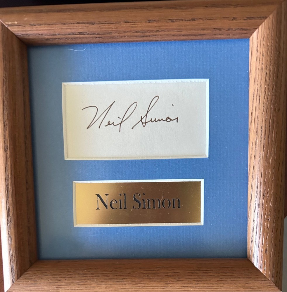 Neil Simon * Playwright 3x5 Framed Index Card 🔥 Autograph 🔥 Signed * died 2018