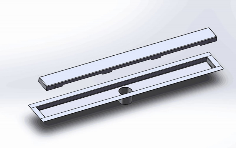 Linear Shower Drain Invisible Tile Insert Design by Serene Drains