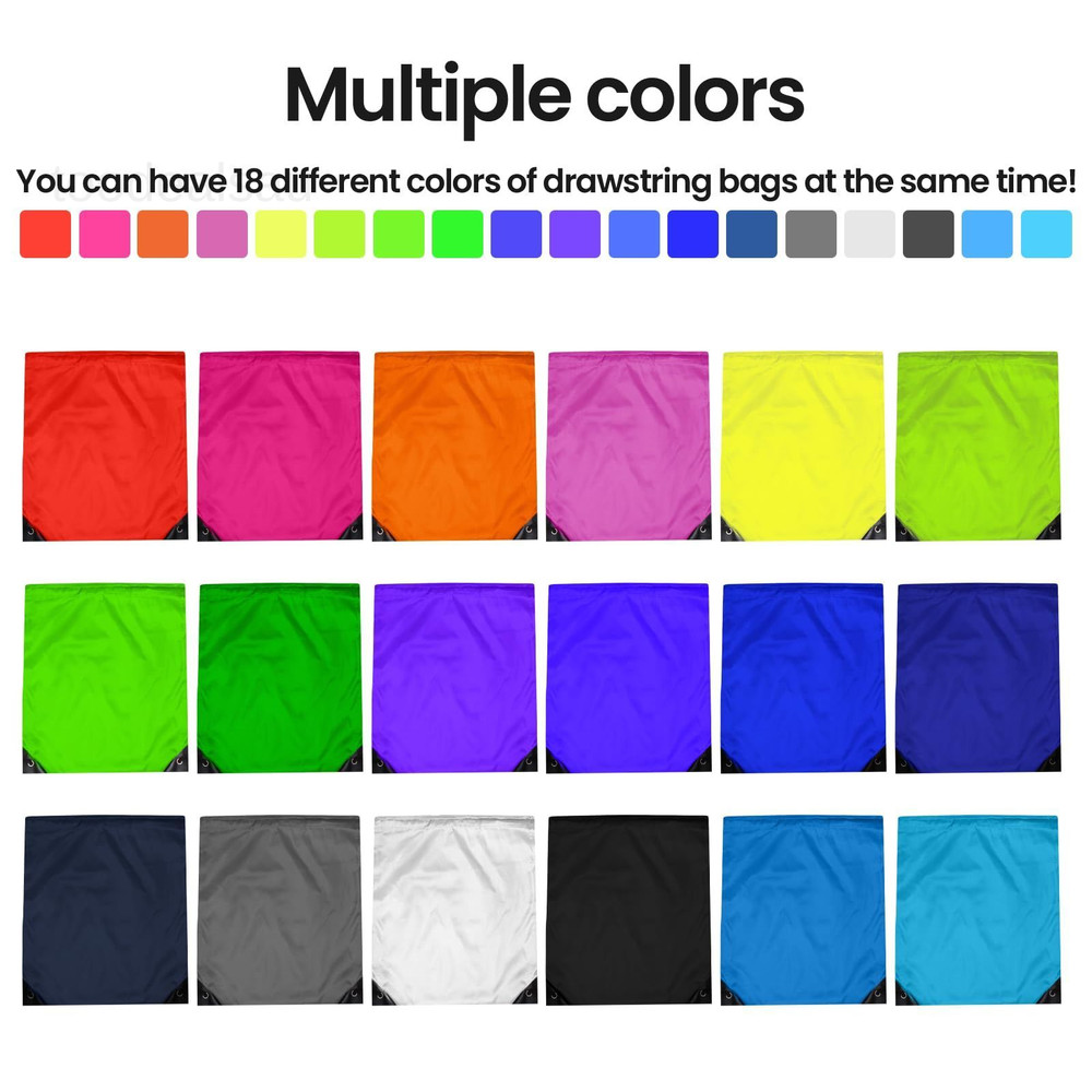 108 Pack Drawstring Bag Bulk Backpack Draw Large, 18 Color