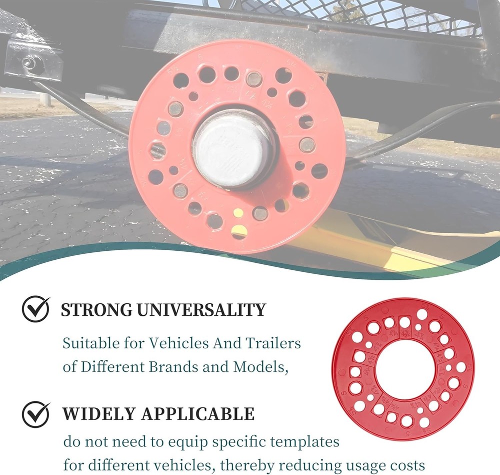 eaacaa 2 Pack Wheel Bolt Pattern Measuring Tool, 5 Lug Template Gauge 2 Pcs