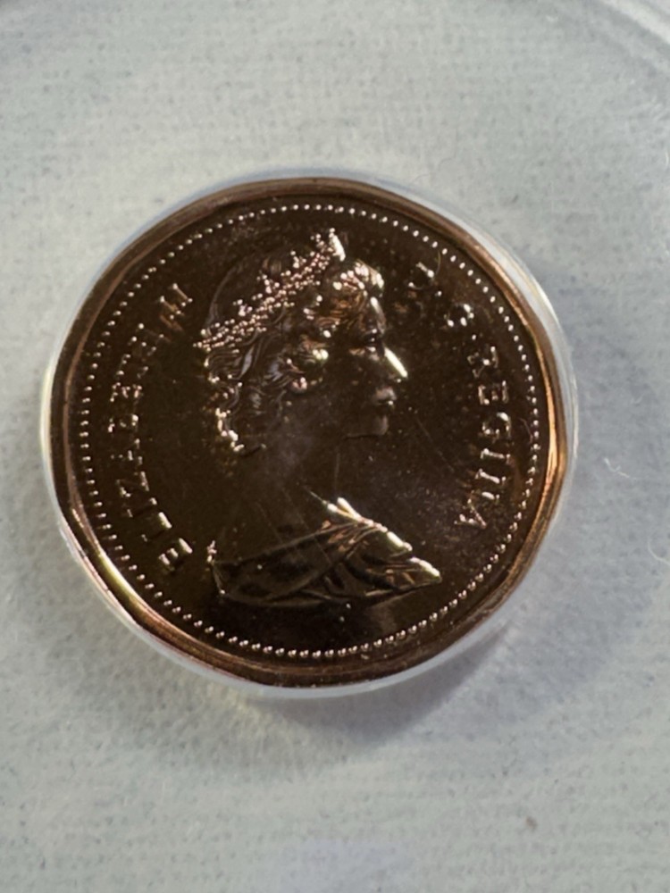 1989 Canada 1 Cent Proof Like Graded MS 67 RD by ANACS