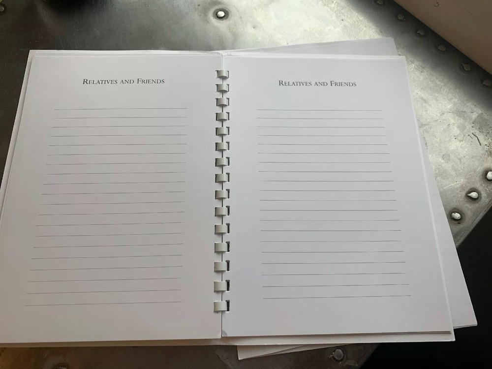 Funeral Register Book Memorial Register Memory Embossed Gold Gift Obituary