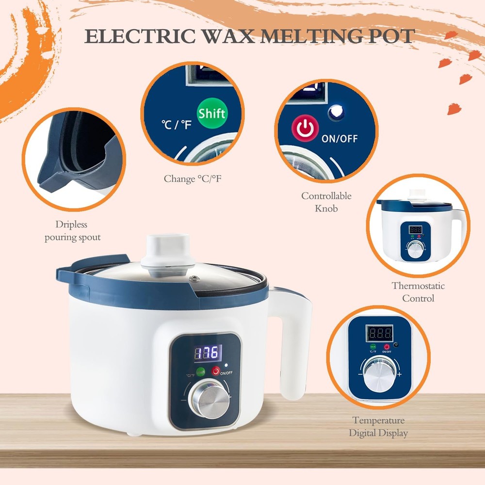 Complete Candle Making Kit with Digital Wax Melter,Kit for Candle Making,Prod...