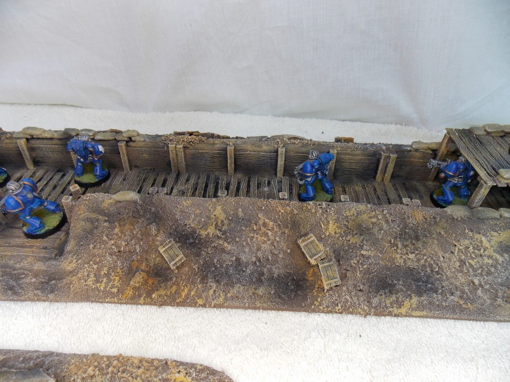 WARGAMING TERRAIN PAINTED TRENCH SYSTEM