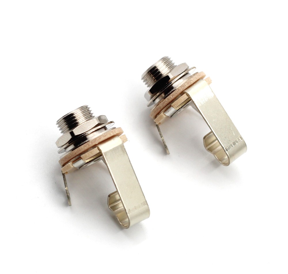 Switchcraft #11 1/4 Mono Jack Input Output w Mounting Hardware - PAIR (2X)