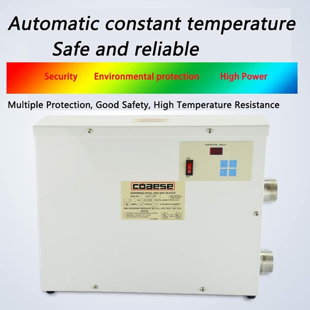 15KW Water Thermostat Swimming Pool &SPA Bath Hot Tub Electric Water Heater 380V