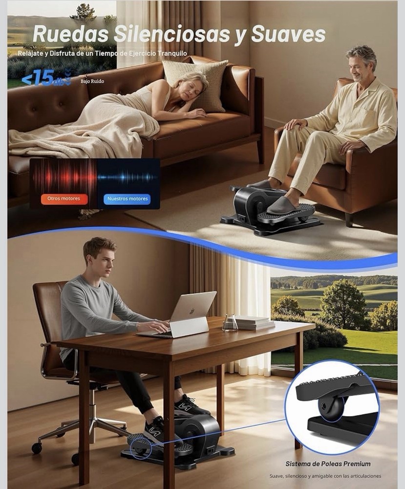 CURSOR Mini Stepper Black Remote Control LCD Display Motorized Workout Tracking