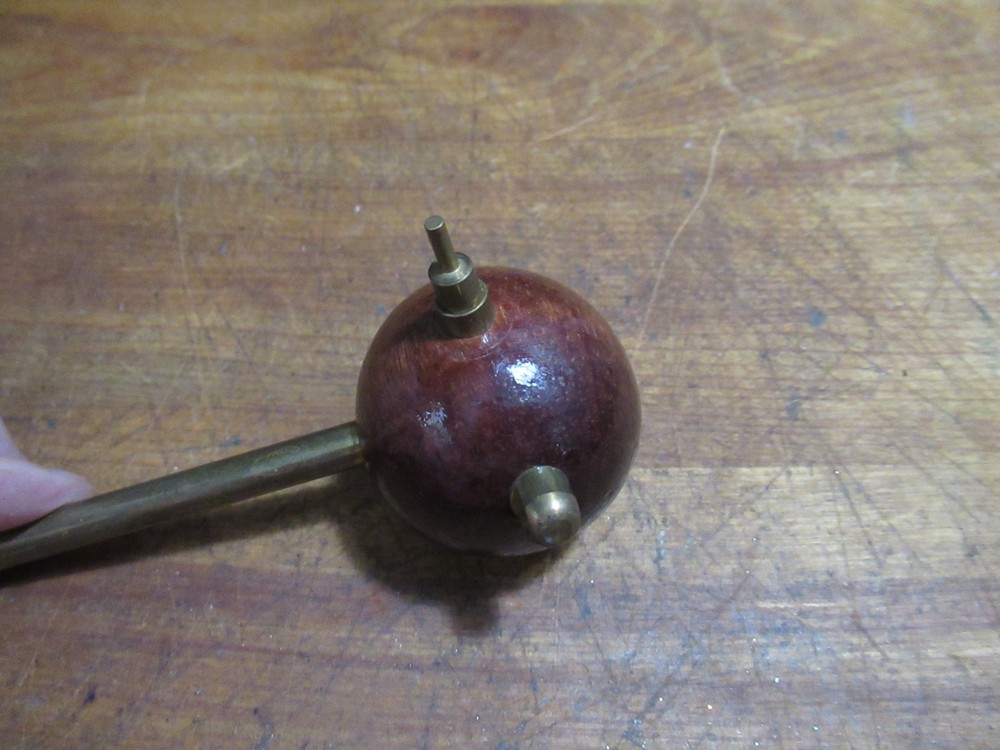 Muzzleloader Ball Starter- Brass and Wood - Nice-Used - With Tips