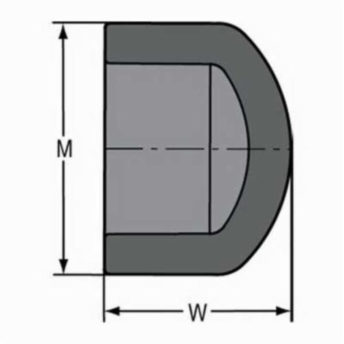 WINSTON BASICS 8374 CAP 2" PVC SCH 80 SOCKET Gray