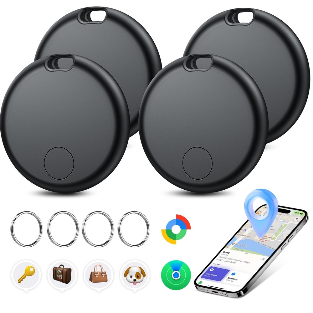 Air Tracker Tags-4 Pack Seektags [2026 Dual-System] for Apple & Android, 400 ...