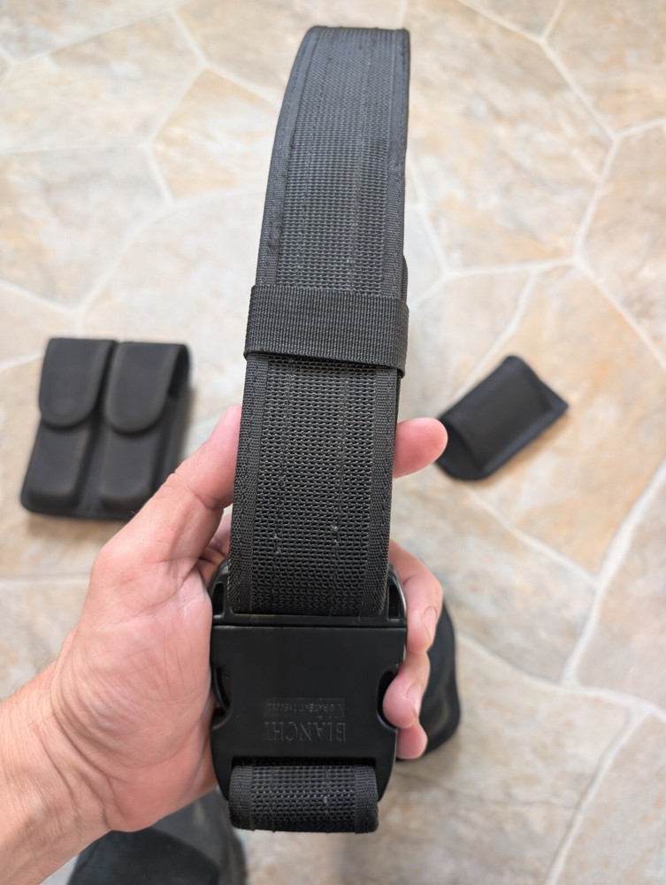 Bianchi Tactical Belt with Accessory Pouches Fully extended 45"