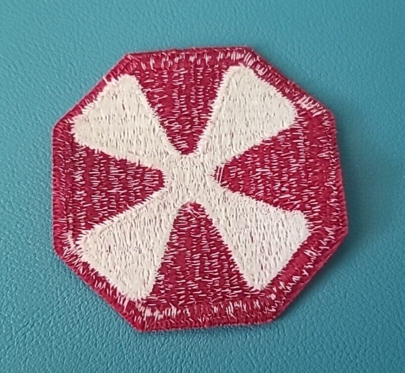 8th Army Patch-Cut Edge-Snow Back----Original WW-II*