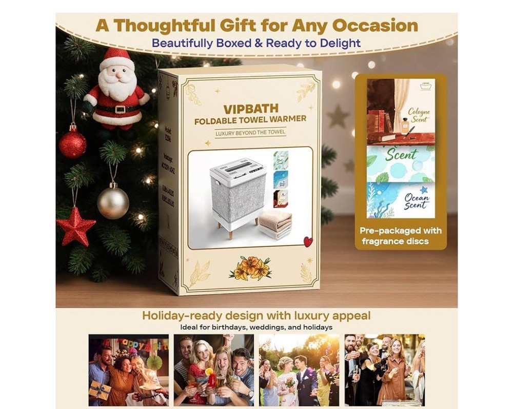 Weetall Space Saver Foldable Heated Towel Warmer