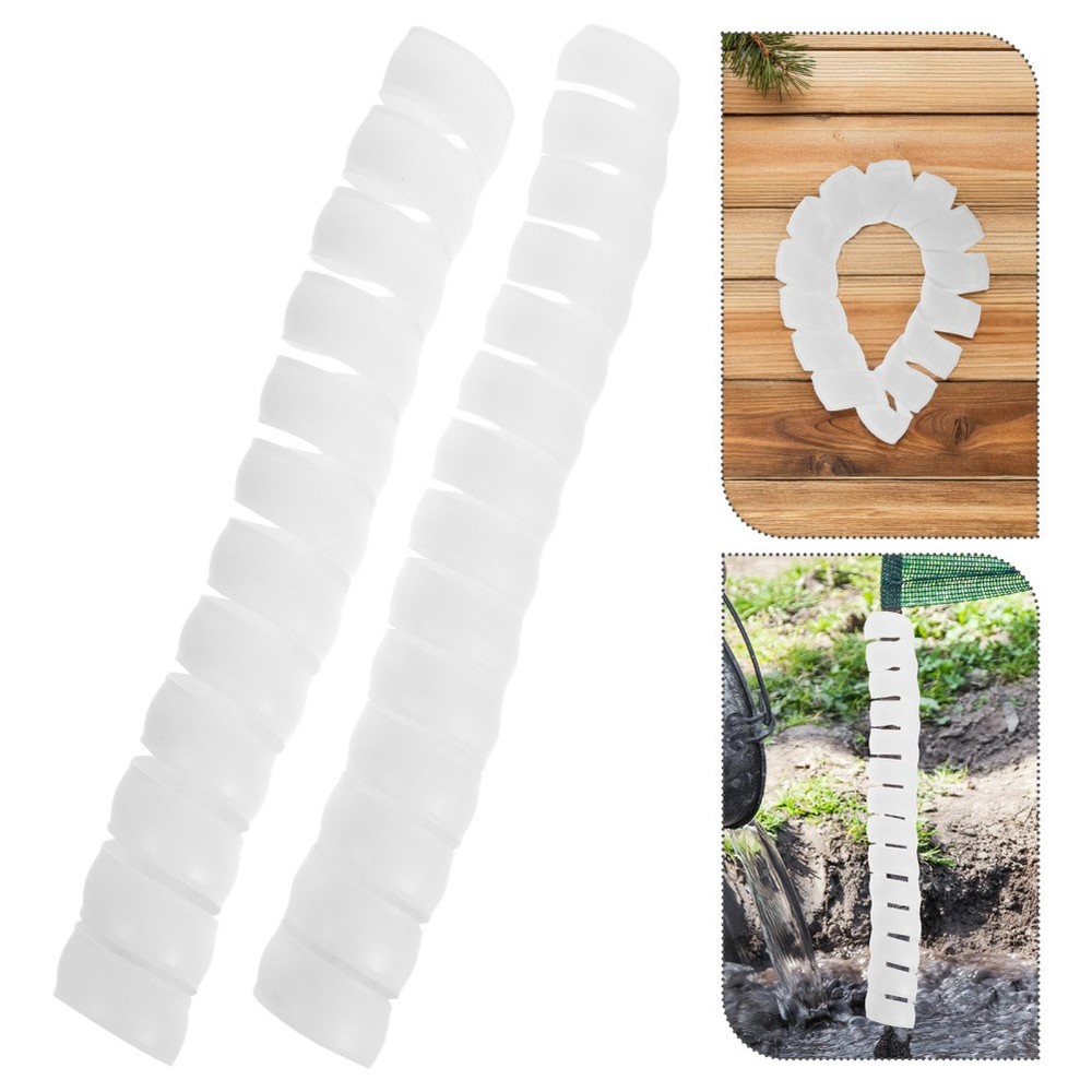 4 Pcs Plastic Tree Bark Protector Cover for Spiral Trunk Guards Saplings