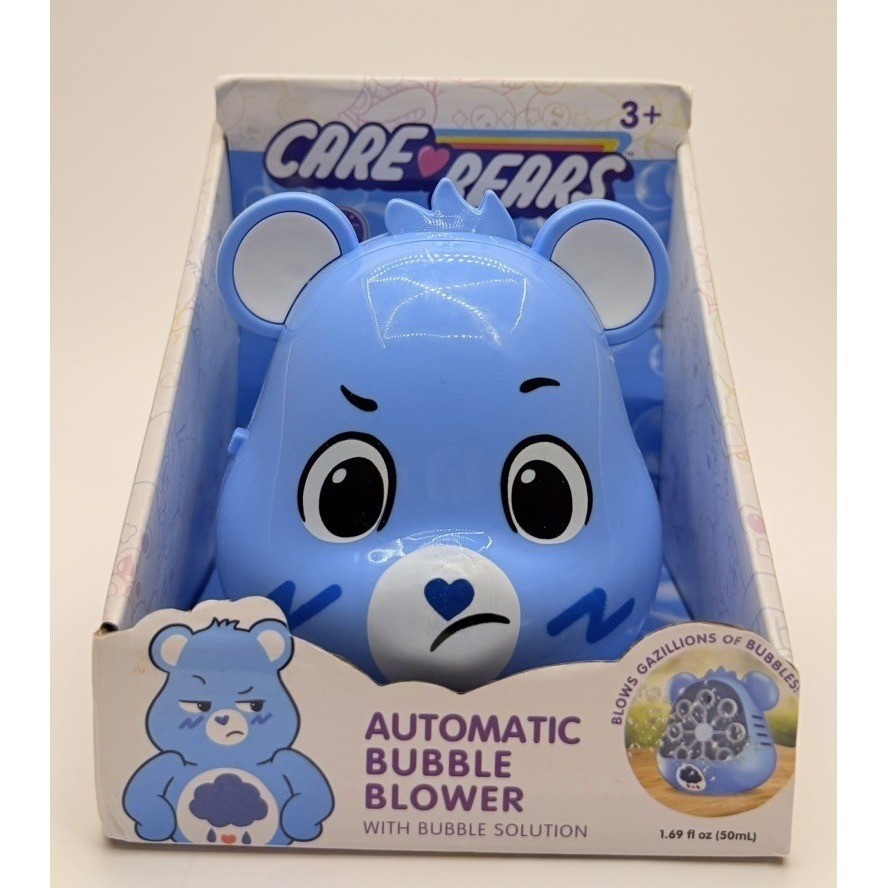 Care Bears Grumpy Bear Automatic Bubble Blower Blue Machine with Solution NEW