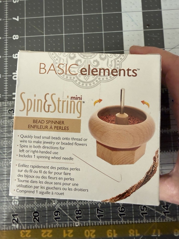 Bead Spinner Spin & String (SW16) Mini Wooden Bead Stringing Tool Beadsmith