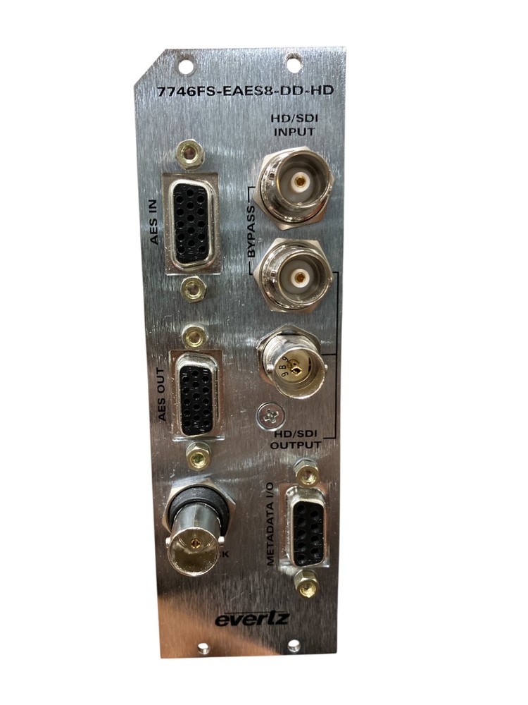 EVERTZ 7746FS-EAES8-DD-HD SDI Frame Synchronizer (WITH BACKPLANE)