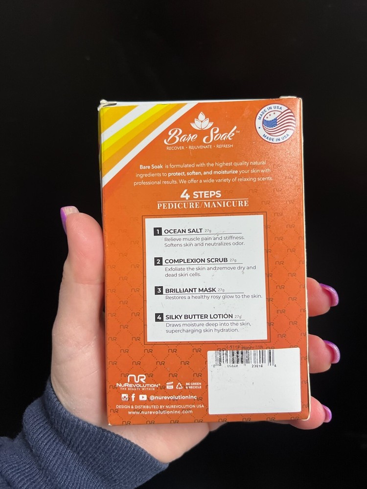 Bare Soak 4 Steps Pedicure/Manicure by: NuRevolution