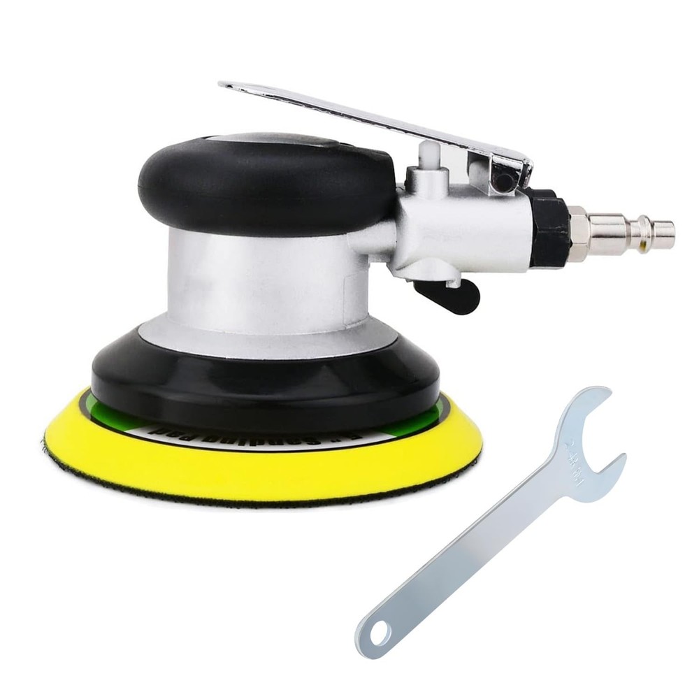 5 inch Pneumatic Orbital Sander, Air Sander with Hook and Loop Sanding Pad fo...
