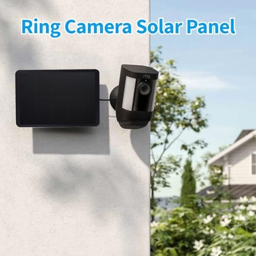 Ring Camera Solar Panel Charger, Compatible with Stick Up Cam Black 2Pack