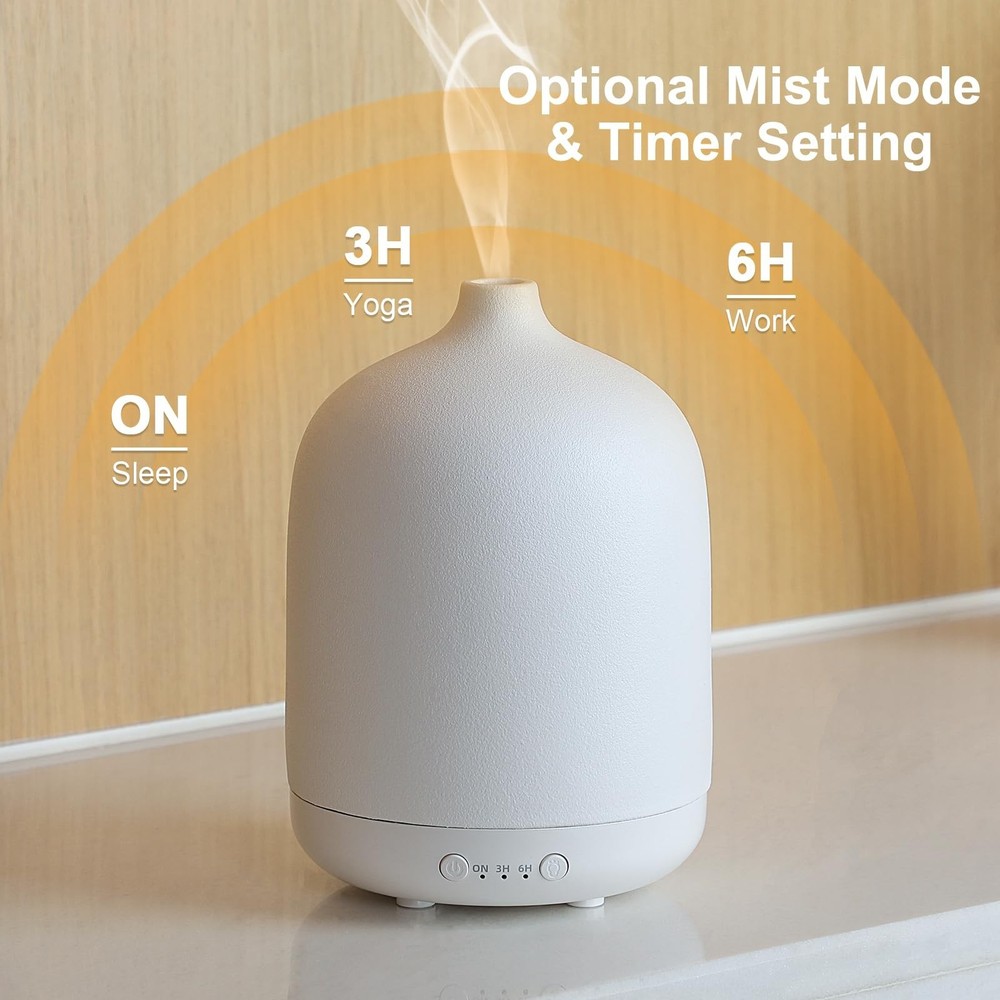 Ceramic Essential Oil Diffusers for Home, Decorative Bedroom Aromatherapy Sce...