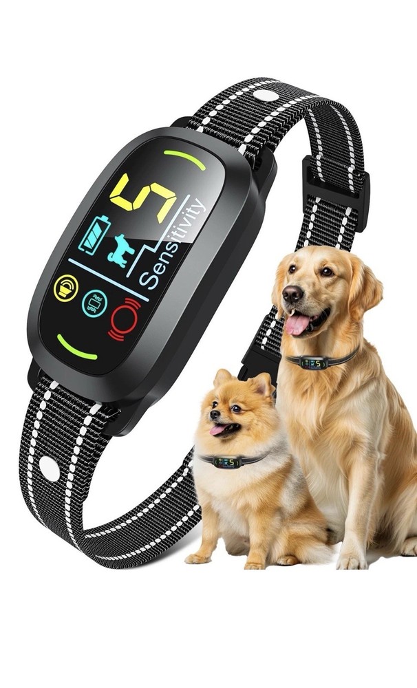 Oliry Smart AI Bark Collar for Large Medium Small Small, Black