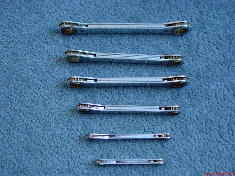 (6) Langline Double Box End Metric Wrenches