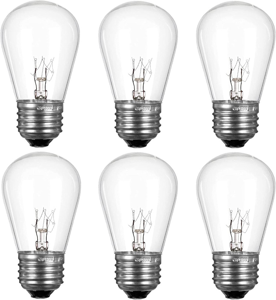 S14 Replacement Light Bulbs for String Lights, 11 Watt E26 Medium Standard Base,