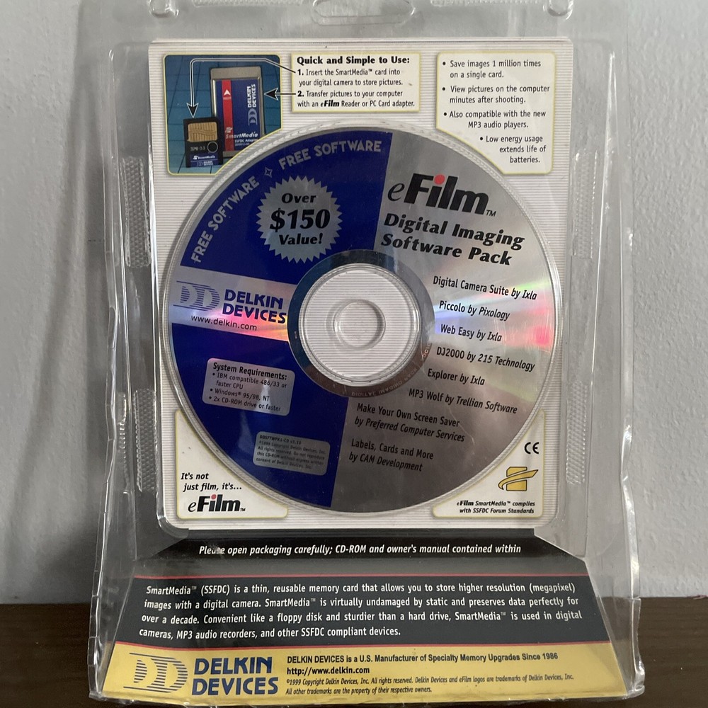 Delkin 16 MB CompactFlash Card DDCFFLS2-016 + Digital Imaging Software Pack