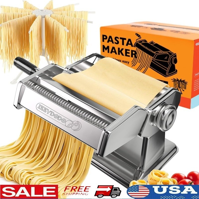 Pasta Maker Machine Set with Pasta Drying Rack Noodle Maker Machine 9 Thickness