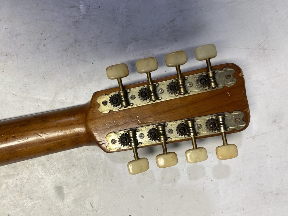 Vintage Mandolin Unbranded Unknown Missing String As Is No Crack Solid