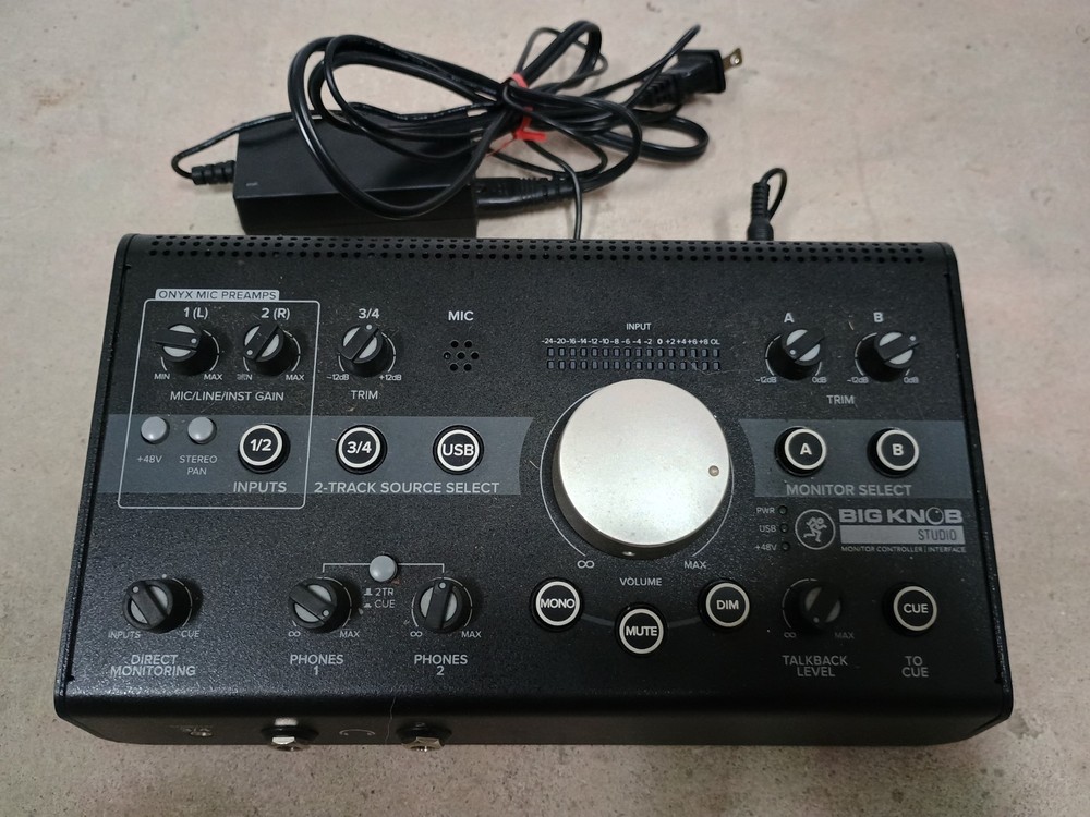 Mackie Big Knob Studio Monitor Controller Interface W/ Power Cord