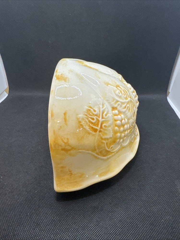 Ceramic Basin Wall Decor Mid Century 1950s Grapevine Pattern