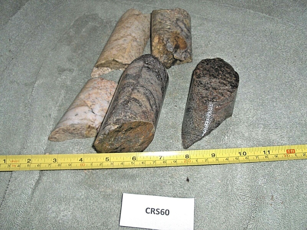 Split Core Samples From Alaska Gold Mine 5 Pieces Drill Core Samples CRS60