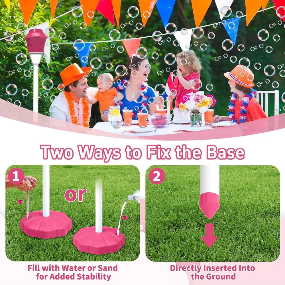 Portable Battery-Powered Bubble Machine for Toddlers - Height Adjustable Design