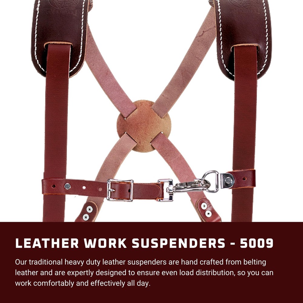 Work Suspenders - Bridle Leather - Fully Adjustable - Made in USA