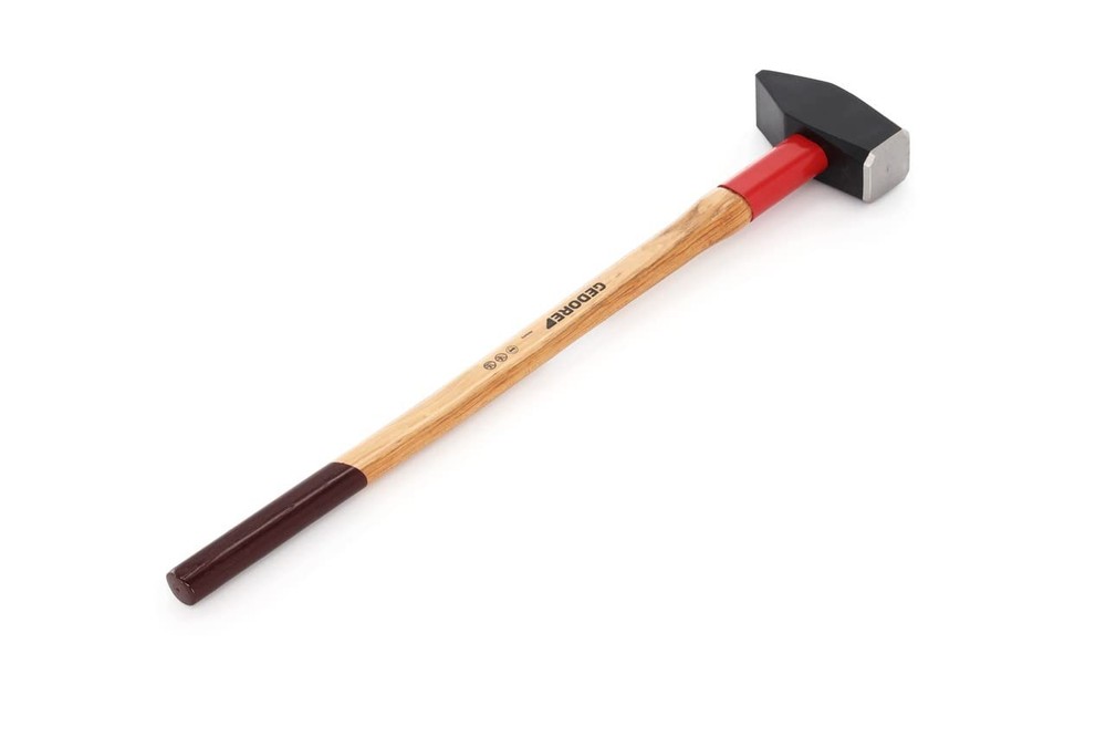 Sledge Hammer, 5 kg, with RED BANDPlus Handle Attachment, Shatterproof Hickoryh...