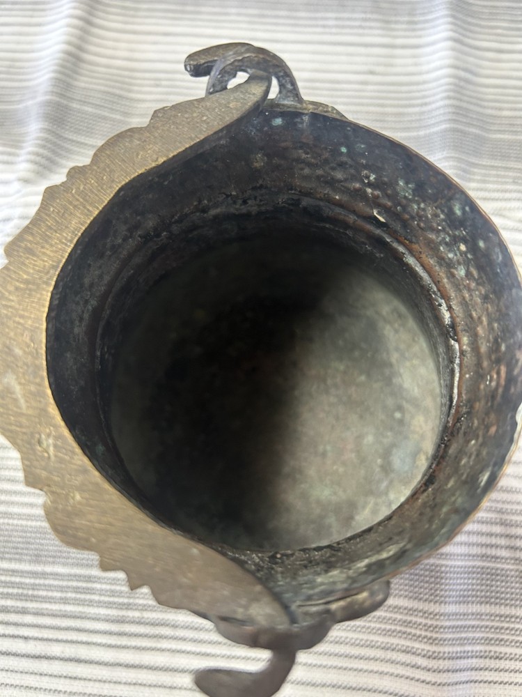 Antique Middle Eastern Islamic Brass Pot